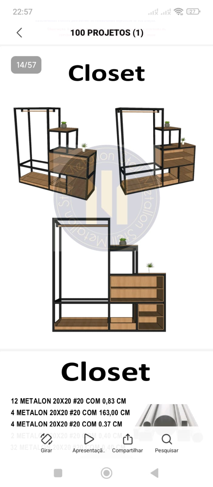 Projeto detalhado: CLOSET