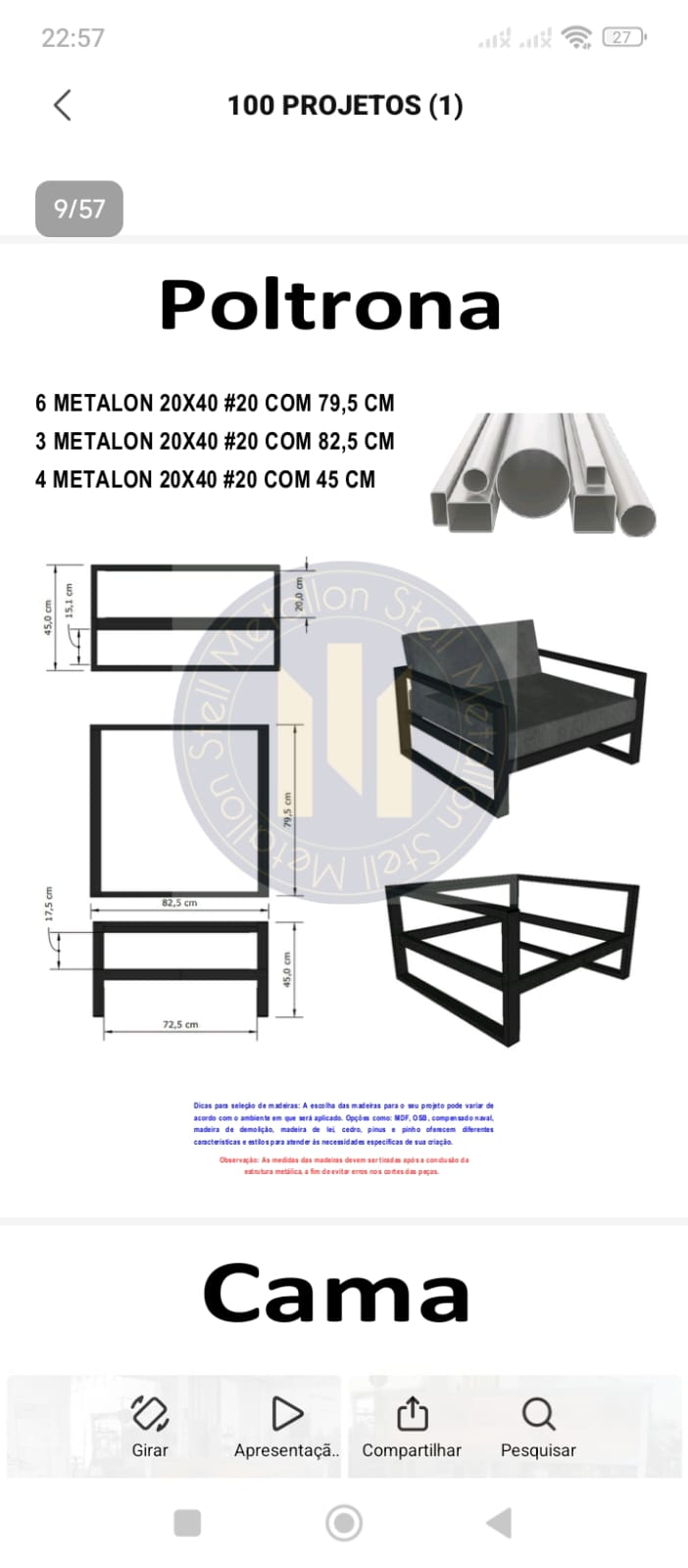 Projeto detalhado: POLTRONA